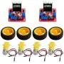 Stemedu 4 Sets DC Gearbox TT Motor and 2PCS L298N Stepper Motor Drive Controller Module