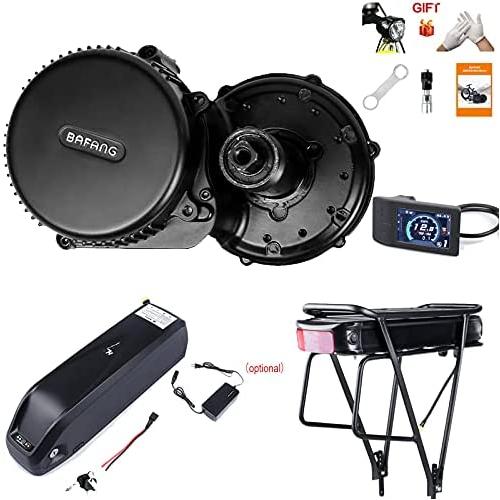 BAFANG BBS02 48V 750W Mid Drive Kit with Battery (Optional), 8Fun Bicycle Motor Kit with LCD Display & Chainring, Electric Brushless Bike Motor Motor para Bicicleta for 68-73mm BB