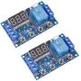 [2 Pack] DC 6-30V Timer Relay Programmable Delay Relay Module Cycle Timer with LCD Display / 5V Micro USB, Smart Home Controller