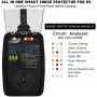 rv Surge Protector 30 Amp Smart RV Surge Protector with Waterproof Cover All-in-1 Circuit Analyzer Power Guard for RV, Camper, Trailer, Truck, Motorboat,Black