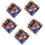 Kiro&Seeu 5PCS L298N Motor Drive Controller Board Module Dual H Bridge DC Stepper Motor Compatible with Ar-duino Electric Projects Smart Car UNO MEGA R3 Mega2560 (298N-MD-5pcs)