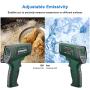 INKBIRDPLUS Temperature Gun Infrared Thermometer for Cooking, Digital Laser Thermometer Gun for Pizza Oven and Reptiles with Backlight, -58°F~1382°F, 16:1 Distance spot Ratio, Adjustable Emissivity