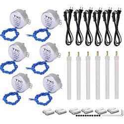 6PCS Cup turner motor Synchronous Synchron Motor Turntable Motor 50/60Hz AC100~127V 4W CCW/CW Direction with 6ft Power Cord Switch Plug For Cup Turner,Cuptisserie,Hand-Made or Motor (5-6RPM)
