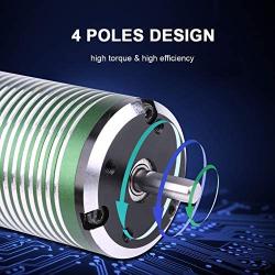 Dilwe RC Brushless Boat Motor, 3665 3600KV 4500KV 4 Poles Motor for 1/8 1/10 1/12 Remote Control Car Marine Ship(4500KV)