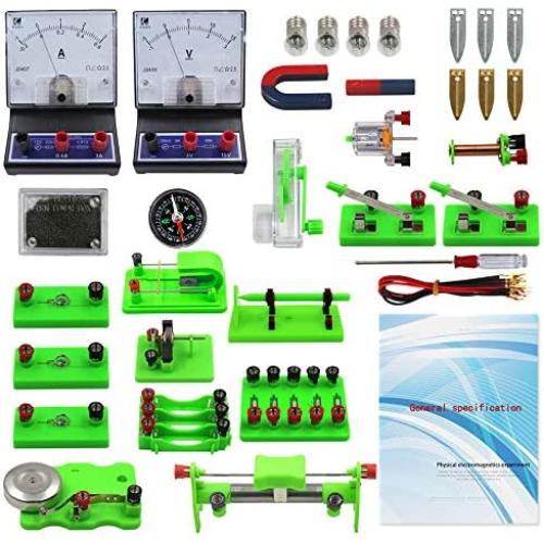 STEM Physics Science Lab Basic Circuit Learning Starter Kit Electricity and Magnetism Experiment for Kids Junior Senior High School Students Electromagnetism Elementary Electronics