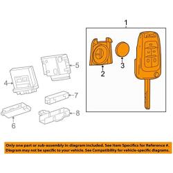 General Motors 13586785, Remote Control Transmitter for Keyless Entry and Alarm System