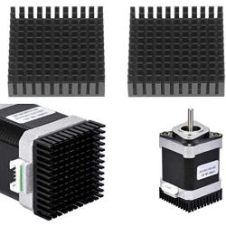 3D Printer Aluminum Heatsink Cooling Radiator, Compatible with NEMA 17 42 Stepper Motor Black