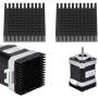 3D Printer Aluminum Heatsink Cooling Radiator, Compatible with NEMA 17 42 Stepper Motor Black