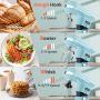 Yoifo 7 Speed Stand Mixer（inclued P Speed）- Peak Power 600W Kitchen Electric Mixer，4.75-QT Tilt-Head Food Mixer with Dough Hook, Whisk, Beater & BPA-Free Dust Cover (Blue)