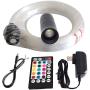 LED Fiber Optic Star Ceiling Light Kit for Car or Room 6W RGB with Music Mode Remote Controller 300 Strands 0.75mm/0.03in 2m/6.5ft Star Headliner Kits