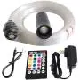 LED Fiber Optic Star Ceiling Light Kit for Car or Room 6W RGB with Music Mode Remote Controller 300 Strands 0.75mm/0.03in 2m/6.5ft Star Headliner Kits