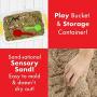 Sense & Grow Sensory Sand Activity Kit - Sand Bin with 6 Farm Animal Figurines and Accessories Included - Educational STEM Learning Toy for Children - Fine Motor Montessori Sensory Toys for Kids 3+