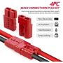 Orion Motor Tech Wire Connector 4 Pack, 175A Wire Harness Plug Kit for 2 to 4 Gauge Cables, 12V to 36V Battery Quick Connect Disconnect Set for Car Bike ATV Winches Lifts Motors More, Set of 4, Red