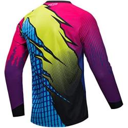 JPOJPO Downhill Cycling Jersey Mens Racing Jersey Long Sleeve MTB Bicycle Clothing Bike Shirt Motorcycle S-4XL