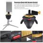 Mini Electric Panorama Head 360° Rotation Time Lapse Tripod Head for Selfie Stick Smartphones Compatible with GoPro Sport Camera Pocket Camera Micro SLR Camera