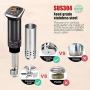 Sous Vide Cooker Ultra-Quiet: Color LCD Recipes IPX7 Waterproof Circulator Cooker Brushless DC Motor 1100 Watts Immersion Circulator Include Sous Vide Cookbook by KitchenBoss