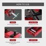VIVOHOME Motorcycle Wide Deck Scissor Lift Jack with Steel Motorcycle ATV Scissor Lift Jack Crank Hoist Stand