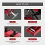 VIVOHOME Motorcycle Wide Deck Scissor Lift Jack with Steel Motorcycle ATV Scissor Lift Jack Crank Hoist Stand