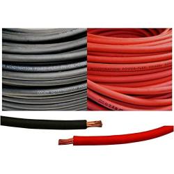 4 Gauge 4 AWG 10 Feet Black + 10 Feet Red Welding Battery Pure Copper Flexible Cable Wire - Car, Inverter, RV, Solar