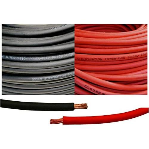 4 Gauge 4 AWG 10 Feet Black + 10 Feet Red Welding Battery Pure Copper Flexible Cable Wire - Car, Inverter, RV, Solar