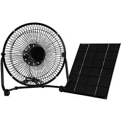 MarsPro Solar Panel Powered Fan Mini Exhaust Fan for Greenhouse Motorhome House Chicken House Outdoor Ventilation Equipment Ventilator for Pets