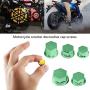 Anauto 30Pcs Motorcycle Motorbike Screw Nut Bolt Cap Cover Decoration for Yamaha for Kawasaki for Honda(Green)