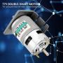 DC24V 12V 775 Motor 50W High-Power Large Torque Double-Shaft Output Dc Motor Electric Drill Chuck Motor(12V4500RPM with bracket)