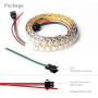 WS2812B ECO LED Strip,BTF-LIGHTING Chasing Effects 5050SMD Individually Addressable 3.3FT 100 (2x50)Pixels/m Flexible White FPCB Dream Color IP65 Waterproof for Bedroom DIY Projectsetc DC5V