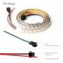 WS2812B ECO LED Strip,BTF-LIGHTING Chasing Effects 5050SMD Individually Addressable 3.3FT 100 (2x50)Pixels/m Flexible White FPCB Dream Color IP65 Waterproof for Bedroom DIY Projectsetc DC5V