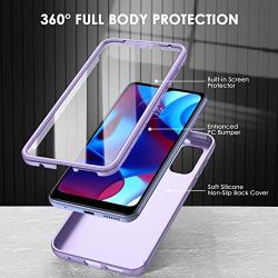 for Moto G Pure Phone Case: Protective Rugged Silicone Cover - Drop Full Protection Shockproof - Durable Aesthetic Matte Cases for Motorola Moto G Pure - Slim Cute Girly Phone Case (Light Purple)