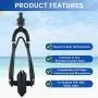 VEITHI Boat Dual Water Feed Motor Flusher, Universal Outboard Motor Flusher with Hose Fittings Flush Kit, Dual Flow Rectangular Cup Muffs, for Flushes Contaminates of Boat Engine