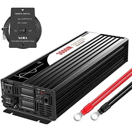Xijia 3000W (Peak Power 6000W) dc 48v to 110V 120V ac 60HZ Pure sine Wave Solar Inverter for Home RV &Camping (DC48V (Range 40V-60V) 3000W)