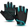 HUANLANG Bike Gloves for Men Women Cycling Gloves Half Finger Mountain Biking Gloves Gel Padded Anti Slip Breathable Fingerless Motorcycle Gloves for Gym Bicycle Workout Gloves