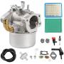 798653 Carburetor + 491588S 491588 Air Filter Spark Plug Kit replaces for Briggs & Stratton 698860 791077 790290 693865 697354 698474 791991 Carb New,by LIYYOO