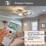 Universal Thermostatic Ceiling Fan Light Remote Control Kit, Replacement for Hampton Bay, Harbor Breeze, Hunter, w/Receiver, Timer, LCD Display Temp, 3-Speed, FAN-9T L3HFAN-9T, No Dimmer, No Reverse Universal Thermostatic Ceiling Fan Light Remote Control Kit, Replacement for Hampton Bay, Harbor Breeze, Hunter, w/Receiver, Timer, LCD Display Temp, 3-Speed, FAN-9T L3HFAN-9T, No Dimmer, No Reverse