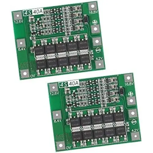 SaiDian 2Pcs 4S 40A 16.8V Li-ion Lithium Battery 18650 Charger PCB Protection Board Circuit Balance Charging Module for Drill Motor(Enhanced)