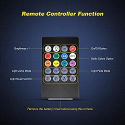 Nilight - TR-06 4PCS 48 LED Interior Lights DC 12V Multicolor Music Car Strip Light Under Dash Lighting Kit with Sound Active Function and Wireless Remote Control, 2 Years Warranty