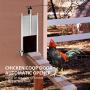 YUEWO Automatic Large Chicken Coop Door Opener Kit with Bonus Remote Control and Infrared Sensor, Rainproof Outdoor Timer Controller Actuator Motor, 12V DC Power Supply (Light Sensitive Version)