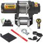 SINOKING 4500lb 12V UTV/ATV Winch with 1/4”x 32ft Rope, Wired and Wireless Control