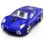 ECOiNVA Wireless Sports Car Mouse Laptop Desktop Computer Mice 2.4G USB Optical Mouse (Blue)