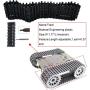 Intelligent RC Robotic Platform with 4PCS TT DC Motor, Robotic Caterpillar Moving Tank Chassis with Track & Metal Plate for Arduion Code Programming ROS Project Learning Education Tool Science Kit