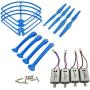 Upgraded Spare Parts for Syma X8C X8G X8HW RC Mini Quadcopter Toy Motor Main Blade Propellers Propeller Protectors Blades Frame Landing Skids with Screws Set (Blue)