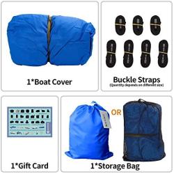 iCOVER 14ft Jon Boat Cover- Water Proof Heavy Duty Trailerable Jon Boat Cover,Fits Jon Boat 14ft Long and Beam Width up to 70in, Blue Color, JB6202B-1