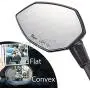 KiWAV Lucifer Motorcycle Rear View Mirrors Black LED Neat Stem with Oi Flash Controller compatible for BMW