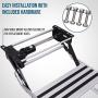 Hike Crew 12V Automatic RV Steps | Magnetic Switch Motorized 2-Step Platform & Power Kit w/LED Light, Aluminum & Steel Construction 440 Lb Capacity | Anti-Slip Grip Custom Control & Easy Bolt Assembly