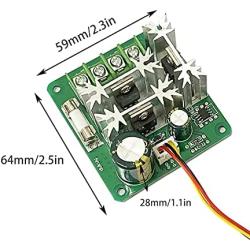 Motor Speed Controller 6V-90V DC Motor Pump CCMHCN PWM Speed Controller 15A PLC DC Motor Speed Controller With Control Knob(2 PCS)