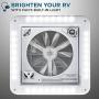 Hike Crew 11” RV Roof Vent Fan with Light – 12V Motorhome Fan w/ 3 Speed Intake & Exhaust – Manual Crank Lift & White Lid – Includes Screws & Garnish