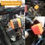 Tuimiyisou Flasher Relay 2-Pin DC 12V LED Motorbike Turn Signal Indicator Speed Controller Orange 2-Pin Flasher Relay Car Cleaners