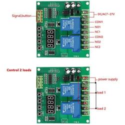 Jeanoko YYB-5 Motor Control Board 12v 24v Motor Relay Delay Module 0.1s-999m Time Range for Controlling 2-Way Solenoid Valve Running Freely