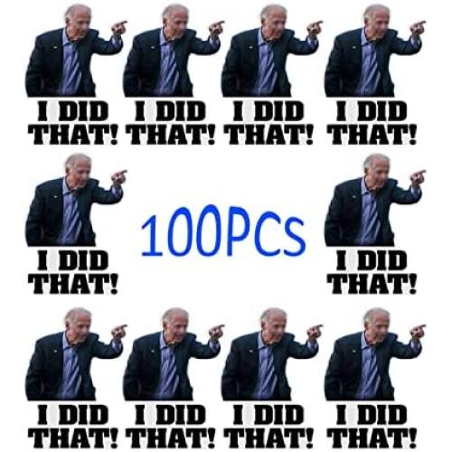I Did That Biden Stickers, 100Pcs 1.97x1.41 Inches Pointed to Your Right - Funny Sticker for Car Motorcycle Helmet Laptop Window (A)